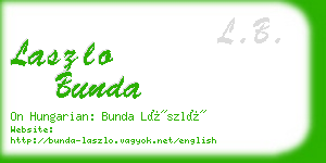 laszlo bunda business card